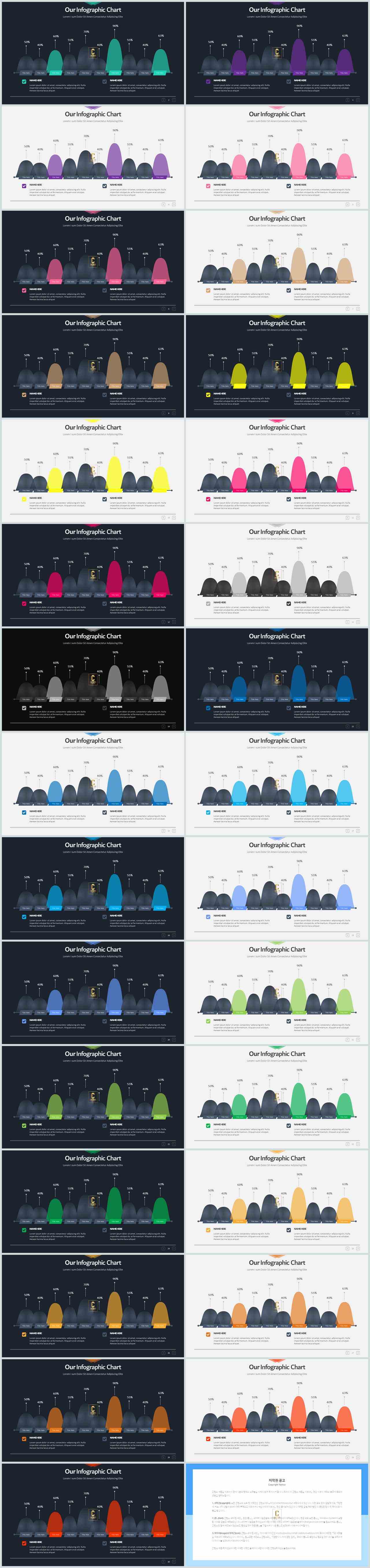 PPT자동차트 세로막대기형  멋진 PPT서식 다운로드 상세보기