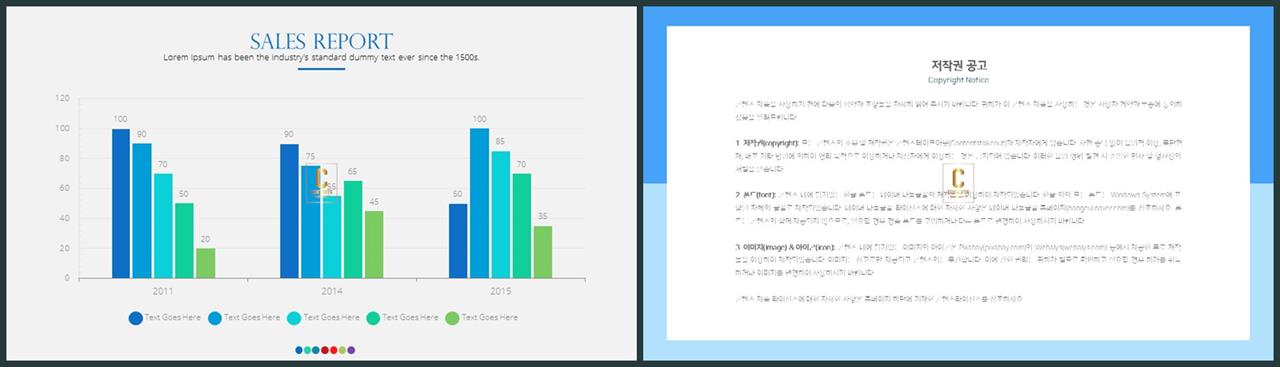 PPT자동차트 세로막대형  고급형 POWERPOINT탬플릿 제작 상세보기