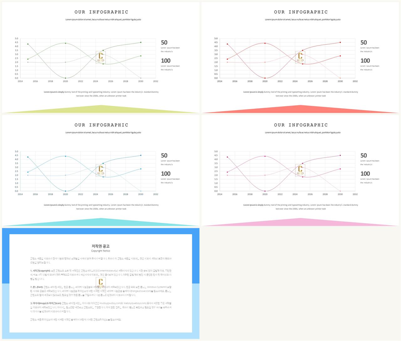 PPT자동차트 꺽은선형  매력적인 파워포인트양식 디자인 상세보기