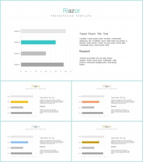 PPT자동차트 가로막대기형  다양한 주제에 어울리는 POWERPOINT양식 디자인