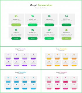 PPT다이어그램 세로 행렬형  고퀄리티 POWERPOINT테마 디자인