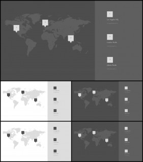 PPT인포그래픽 세계지도맵  발표용 피피티테마 다운로드
