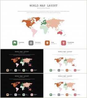 PPT인포그래픽 세계지도  맞춤형 POWERPOINT배경 다운