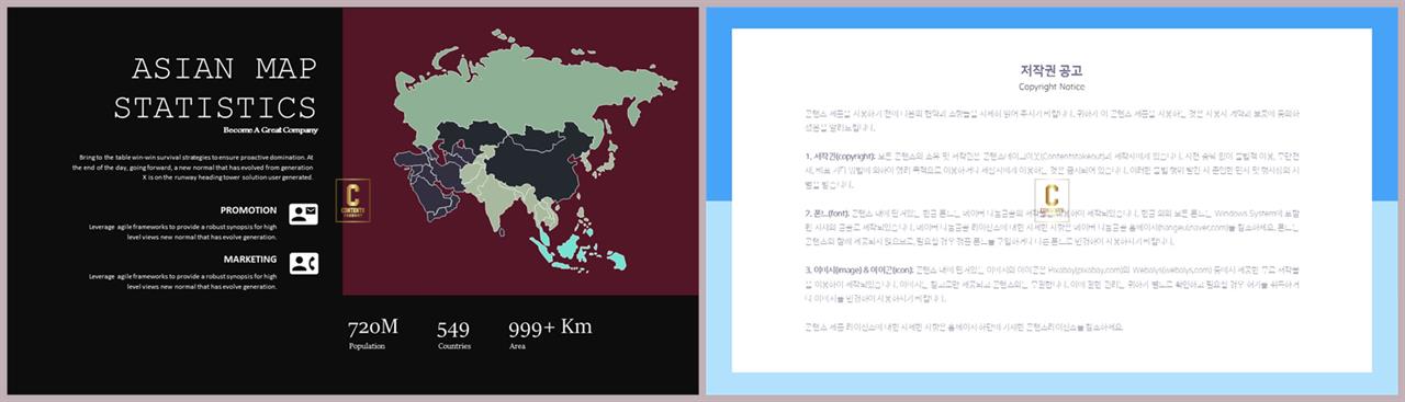 PPT인포그래픽 지도맵  프로급 파워포인트샘플 제작 상세보기