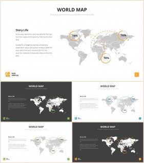 PPT인포그래픽 세계지도맵  고퀄리티 파워포인트양식 사이트