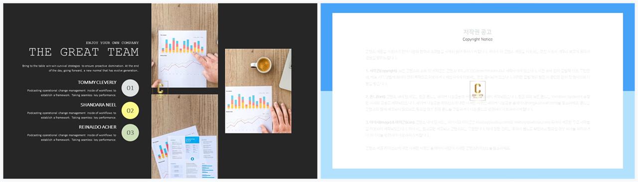 PPT레이아웃 좌우형  고급형 POWERPOINT배경 다운 상세보기