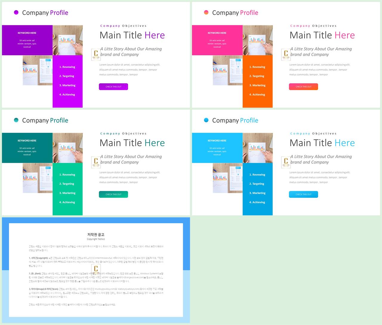 PPT레이아웃 좌우분리형  고급형 POWERPOINT양식 다운 상세보기