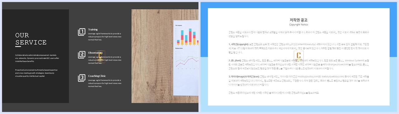 PPT레이아웃 좌우형  맞춤형 PPT서식 디자인 상세보기