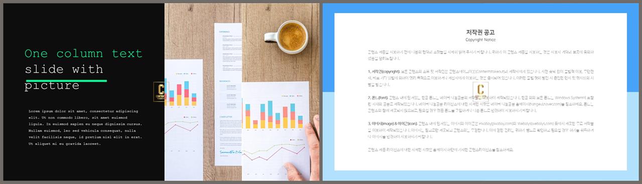 PPT레이아웃 좌우분리형  마음을 사로잡는 피피티템플릿 만들기 상세보기