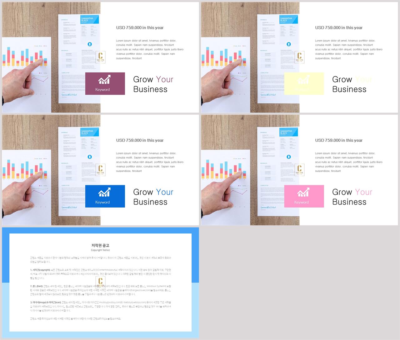 PPT레이아웃 좌우분리형  멋진 POWERPOINT양식 디자인 상세보기